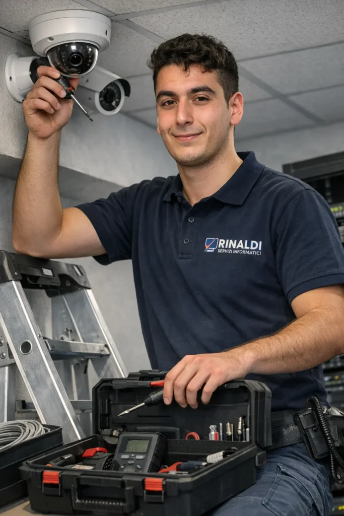 Francesco Calendini tecnico installazione videosorveglianza reti e impianti di sicurezza Rinaldi Servizi Informatici