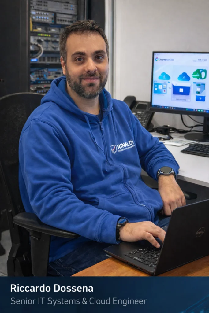Riccardo Dossena senior IT systems cloud engineer Rinaldi Servizi Informatici Microsoft 365 server e cloud