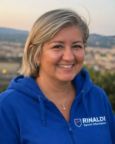 Francesca Rinaldi responsabile amministrativa Rinaldi Servizi Informatici