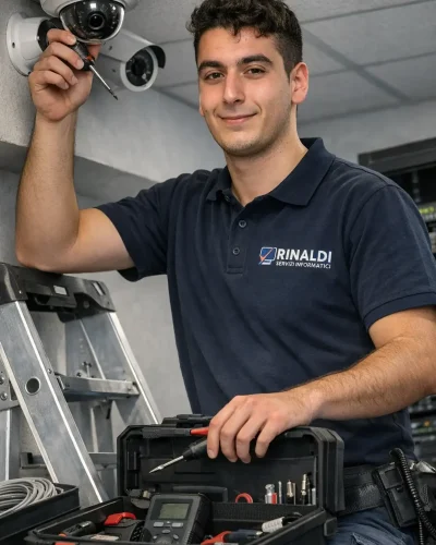 Francesco Calendini tecnico installazione videosorveglianza reti e impianti di sicurezza Rinaldi Servizi Informatici